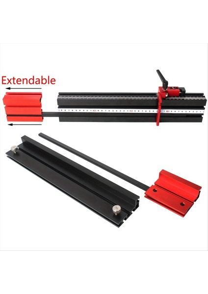 75 Tip Teleskoping Alüminyum Profil Yönlendirici Çit T-Track Tablo Testere Çit Ağaç Işleme T-Yöresi Mıter Trach Fıce B (Yurt Dışından) modelleri