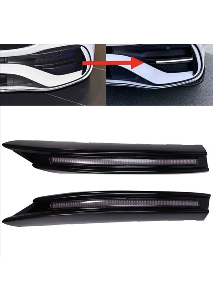 Araba LED Gündüz Çalışma Işığı Mercedes Benz C Sınıfı W206 2021-2023 Drl (Yurt Dışından)