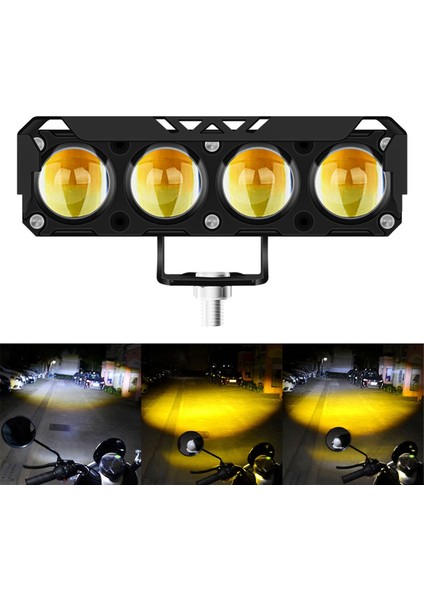 Motosiklet 12V LED Iş Işığı Çift Renk Çalışan Işık Nokta Sis Işığı Araba Kamyonu Traktör Sürüş Far Lambası (Yurt Dışından) fırsatları