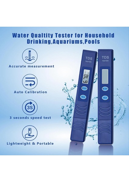 Tds Metre Dijital Su Testi Ev Içme Akvaryumları Için 0-9999 Ppm Ölçüm Aralığına Sahip Su Testi Cihazı (Yurt Dışından) fırsatları