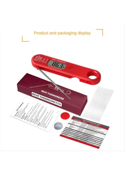 Katlanır Et Termometresi Dijital Anında Mutfak Için Izgara Pişirme Için Et Termometresi Okuma Barbekü Fırın (Yurt Dışından)