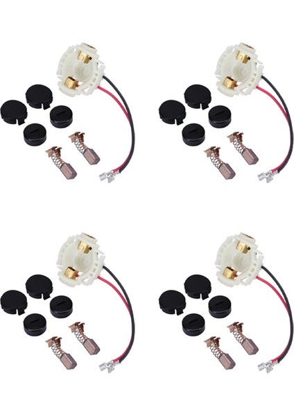 4 Karbon Fırçası+Kapaklar+Kapak Kapaklarını Ayarlayın+Makita 638921-2 638448-2 CB430 BGA450 BGA452 BJS160 BJS161 (Yurt Dışından)