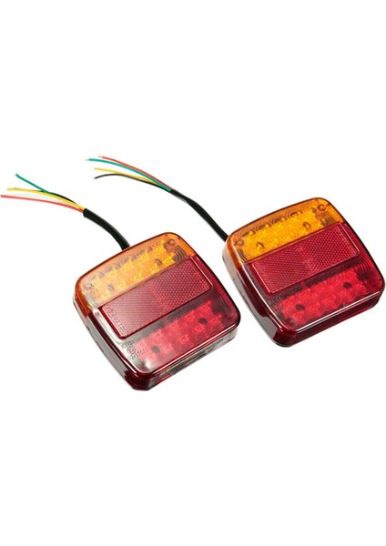 2pcs 12V 26LED Su Geçirmez Araba Kuyruğu Işık Çekme Rv Atv Motosiklet Fren Lambası Için Taşma Plakası Plaka Reflektör (Yurt Dışından)