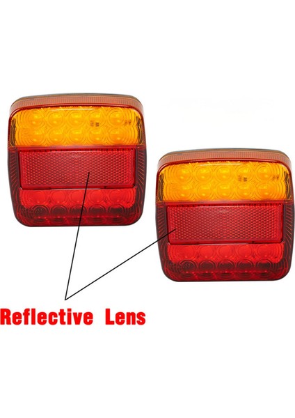 2pcs 12V 26LED Su Geçirmez Araba Kuyruğu Işık Çekme Rv Atv Motosiklet Fren Lambası Için Taşma Plakası Plaka Reflektör (Yurt Dışından) indirimleri
