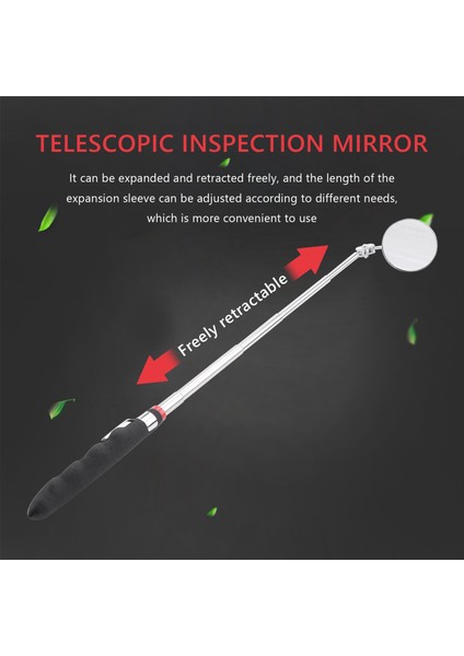2 Paket 2 Inç Teleskopu Denetim Aynası 24 5 Inç&#39 E Kadar Uzanır Siyah (Yurt Dışından) fiyatları