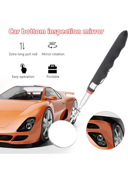 2 Paket 2 Inç Teleskopu Denetim Aynası 24 5 Inç&#39 E Kadar Uzanır Siyah (Yurt Dışından) modelleri