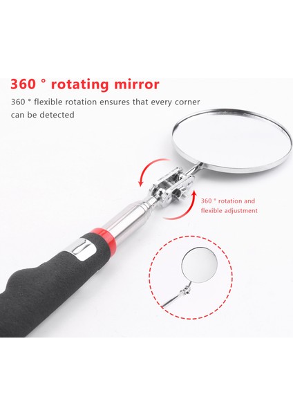 2 Paket 2 Inç Teleskopu Denetim Aynası 24 5 Inç&#39 E Kadar Uzanır Siyah (Yurt Dışından) indirimleri