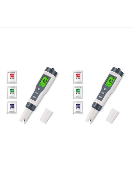 Su Için 2x 3 Arada 1 Dijital Ph Metre Tds/ph/sıcaklık Ölçer Içme Suyu Için Su Testi Cihazı Yüzme Havuzu Hidroponik (Yurt Dışından)