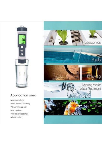 Su Için 2x 3 Arada 1 Dijital Ph Metre Tds/ph/sıcaklık Ölçer Içme Suyu Için Su Testi Cihazı Yüzme Havuzu Hidroponik (Yurt Dışından) modelleri