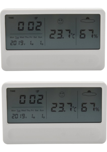2x Dijital Higrometre Termometre Kapalı Oda Açık Sıcaklık Nem Metre LCD Stand Manyetik Destek Sensörü (Yurt Dışından)