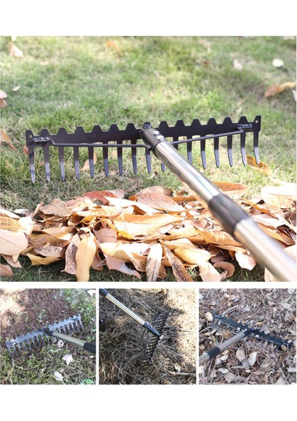 17 Çelik Diş Metal Kafa Tırmık Toprak Scarriator Paslanmaz Çelik Saplı Yaprakları Toplamak ve Çimlerinizi Tesviye Etmek Için (Yurt Dışından) fiyatları