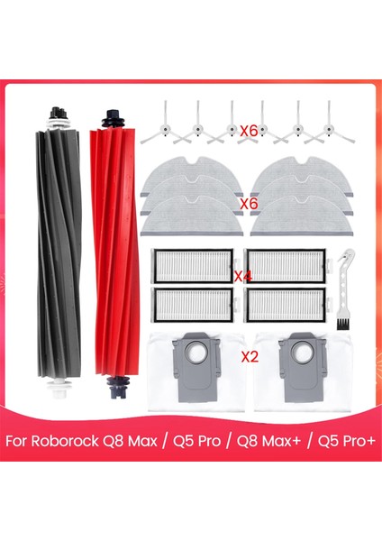 Roborock Q8 Max / Q5 Pro / Q8 Max+ / Q5 Pro+ Robot Vakum Süpürge Yedek Parçaları Için Aksesuar Seti (Yurt Dışından)