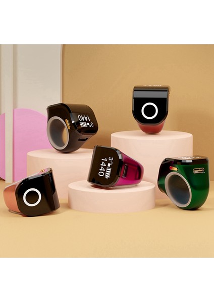 Dijital Sayaç Taşınabilir Noktalar Şarj Edilebilir Yüzük Halka Fikir Tally Sweet Akıllı Dokunmatik Parmak Sayacı Mor (Yurt Dışından) modelleri