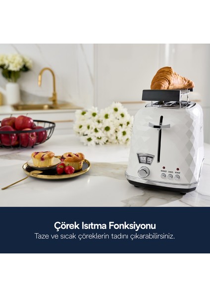 Brillante CTJ 2103.W Ekmek Kızartma Makinesi-Beyaz fırsatları