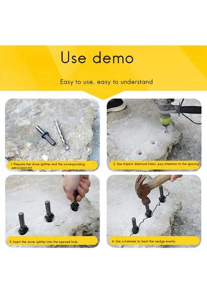 28 Set 5/8inch Fiş Takma Tüy Şimler Beton Kaya Taş Ayırıcı El Aletleri 16MM (Yurt Dışından) indirimleri