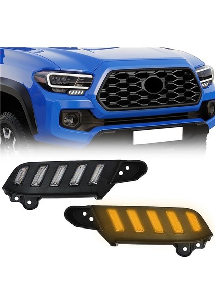 Toyota Tacoma 2016-2023 Için LED Gündüz Koşu Işıkları Amber Sıralı Flash Turn Sinyal Drl Ön Taraf Far (Yurt Dışından) fiyatları
