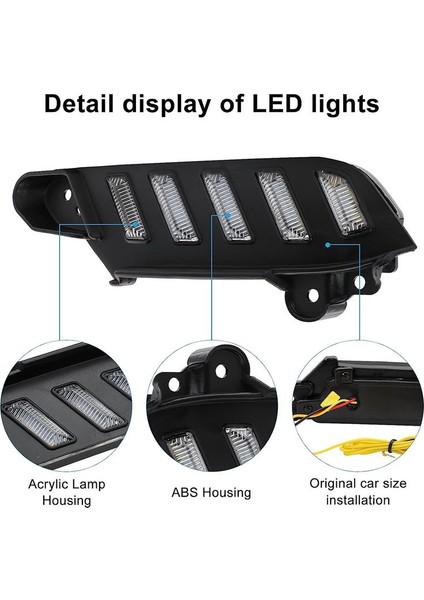 Toyota Tacoma 2016-2023 Için LED Gündüz Koşu Işıkları Amber Sıralı Flash Turn Sinyal Drl Ön Taraf Far (Yurt Dışından) indirimleri
