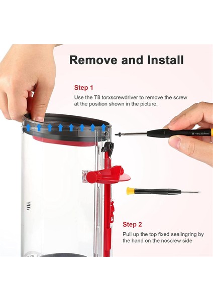Dyson V10 SV12 Vakum Temizleyici Aksesuarları Için Toz Konteyner Yedek Parçaları Tornavida ile Toz Toplama Kovası (Yurt Dışından) modelleri