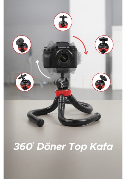 Bluetooth Kumandalı Esnek Ahtapot Flexıble Tripod Selfie Masa Üstü Stand fiyatları