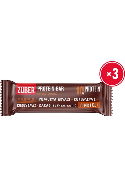 Protein Bar Fındıklı 40G x 3 Adet