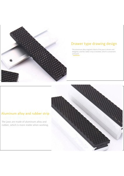 4x Manyetik Tezgah Vise Jaw Evrensel Yumuşak Vice Jaws Pedleri ile Koruma Kapağı Çok Amaçlı Koruyucuyu Kapsar 8 Inç (Yurt Dışından) fırsatları