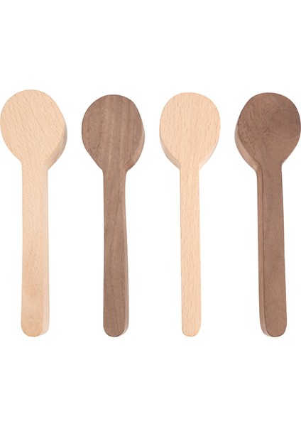 Ahşap Oyma Kaşık Boş Kayın ve Ceviz Ahşap Bitmemiş Ahşap Zanaat Whittler Starter (4pcs) (Yurt Dışından)