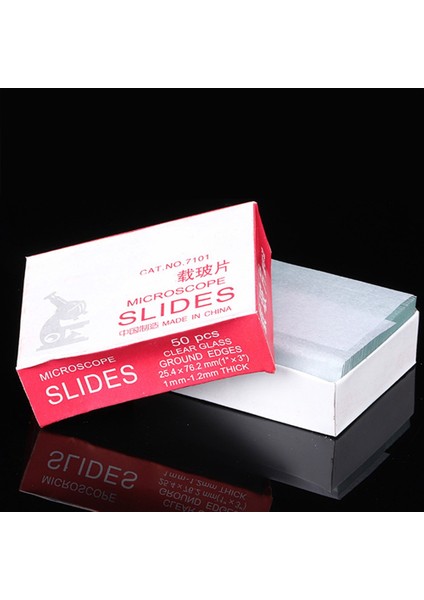 50PCS Mikroskop Slaytlar Boş Biyoloji Temel Biyolojik Bilim Için Cam Slayt 25.4X76.2MM (Yurt Dışından) fırsatları