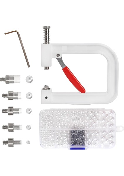 Inci Ayar Makinesi, Boncuk Perçin Sabit Makinesi, 5 Boyut, El Pres Pearl Ayar Aracı Şapkalar Için Set, Dıy Aksesuarları (Yurt Dışından)