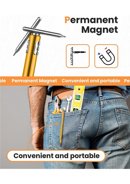 4 Paket Tungsten Karbür Scriber Mıknatıs, Metal Scribe, Ekstra 24 Yedek Işaretleme Ucu ve Çelik Cetvel (Yurt Dışından) indirimleri