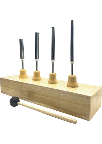 4pcs Doğru Frekans 256Hz 320Hz 384Hz 512Hz Müzik Ayarlama Çatal Set Müzik Düz Çatal Ölçüm Göstergesi Çekiçle (Yurt Dışından)