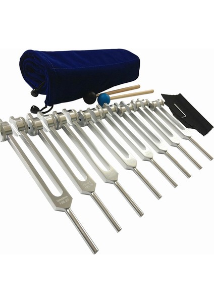 Çakra Tuning Çatal Şifa Seti, 8 Adet Gümüş Çakra Ayarlama Çatal Meditasyon Için (Yurt Dışından)