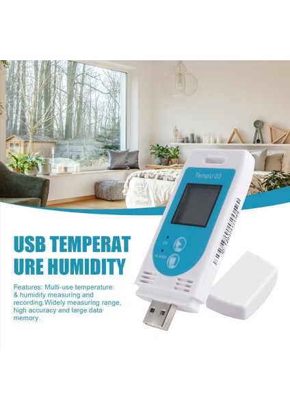 Tempu 03 USB Sıcaklık Nem Veri Günlüğü Yeniden Kullanılabilir Rh Temp Datalogger Kaydedici Nemlendirici Kayıt Ölçer (Yurt Dışından) fırsatları