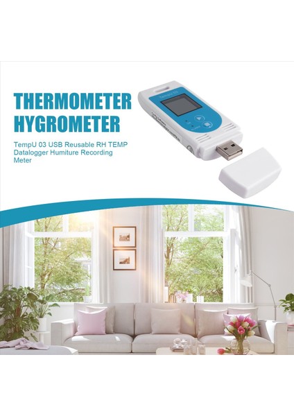 Tempu 03 USB Sıcaklık Nem Veri Günlüğü Yeniden Kullanılabilir Rh Temp Datalogger Kaydedici Nemlendirici Kayıt Ölçer (Yurt Dışından) indirimleri