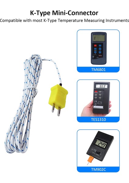10PCS 3 Metre K Tip Mini Konnektör Termokupl Sıcaklık Prob Sensörü -50-350 ° C Sıcaklık Algılama Hattı (Yurt Dışından) indirimleri