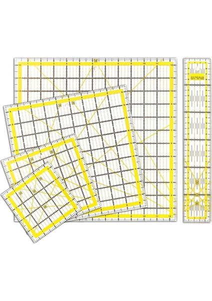 5 Adet Akrilik Kapitone Hükümdarları, Kare Dikiş Hükümdarları Kumaş Kesme Cetveli Kapitone Şablonlar Kapitone Için Açık Işaret (Yurt Dışından)