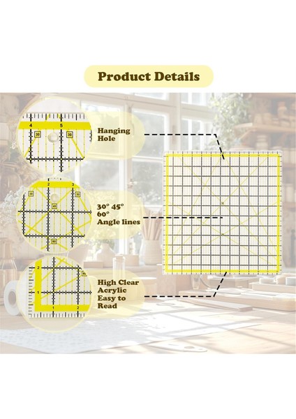5 Adet Akrilik Kapitone Hükümdarları, Kare Dikiş Hükümdarları Kumaş Kesme Cetveli Kapitone Şablonlar Kapitone Için Açık Işaret (Yurt Dışından) fiyatları