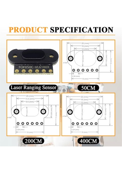 STM32 Ölçü Uçuş Mesafesi 2m I2C Çıkışı TOF0200C (Yurt Dışından) fırsatları