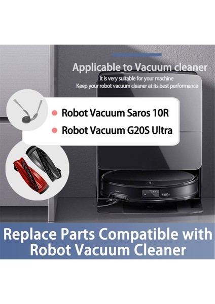 Saros 10R Robot Süpürge Yedek Parçaları Ana Yan Fırça Filtre Paspas Torbaları Için Yedek Kit Aksesuarları (Yurt Dışından) fiyatları