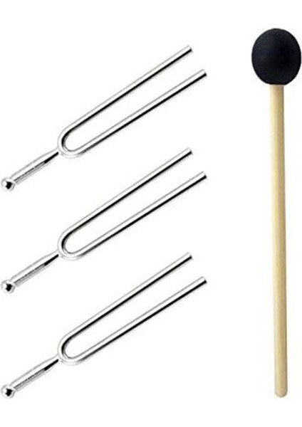 3 Pack A440Hz Tuning Fork - Standart A 440 Hz Keman Gitar Tuner Silikon Çekiçli Müzik Enstrümanı (Yurt Dışından)