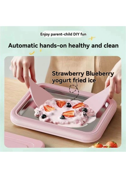 Kızarmış Yoğurt Makinesi Ev Yapımı Mini Kızarmış Buz Makinesi Anında Soğuk Plaka Haddelenmiş Dondurma Beyaz Yapmak Için Ideal (Yurt Dışından) fırsatları