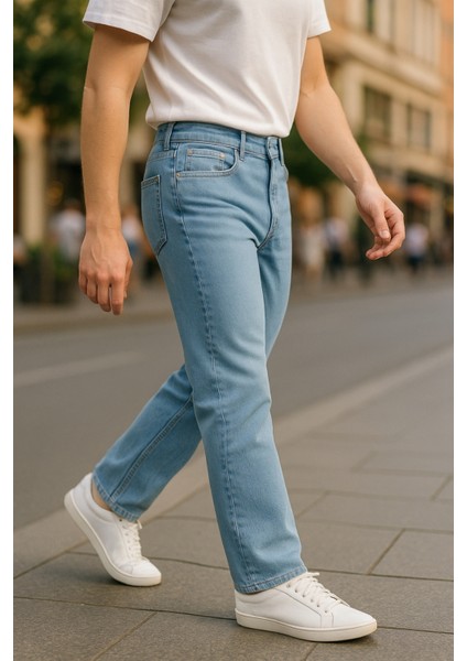 Cedy Denım Erkek Yüksel Bel Bol Kesim Boru Paça Kot Pantolon Reguler Fit Jean C336