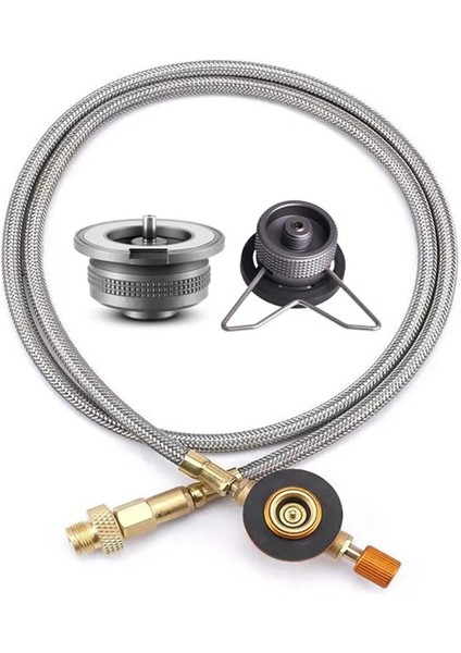 Açık Kamp Soba Gaz Adaptörü Bölünmüş Soba Dönüştürücü Bağlantı Hortumu Dış Mekan Pişirme Kamp Ekipmanı Aksesuarları (Yurt Dışından)