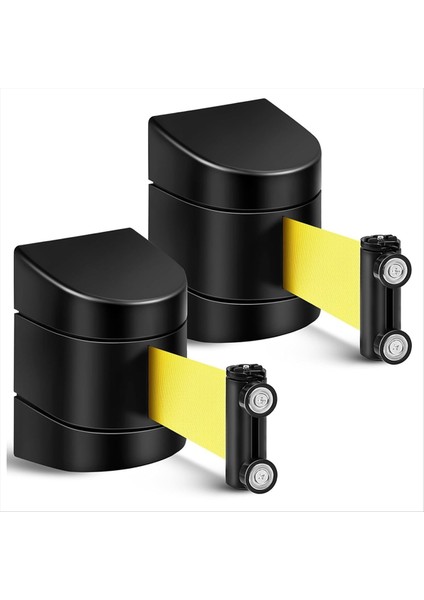 16 4ft Manyetik Geri Çekilebilir Duvar Bariyeri Duvar Montajı Kalabalık Kontrol Duvar Geri Çekilebilir Kemer Abs Kılıflı Güvenlik Kemeri 2 Pcs (Yurt Dışından)