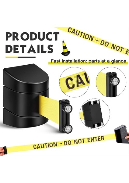 16 4ft Manyetik Geri Çekilebilir Duvar Bariyeri Duvar Montajı Kalabalık Kontrol Duvar Geri Çekilebilir Kemer Abs Kılıflı Güvenlik Kemeri 2 Pcs (Yurt Dışından) modelleri