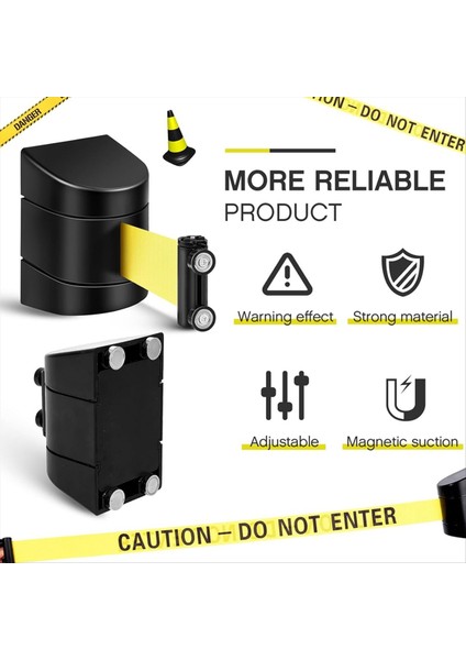 16 4ft Manyetik Geri Çekilebilir Duvar Bariyeri Duvar Montajı Kalabalık Kontrol Duvar Geri Çekilebilir Kemer Abs Kılıflı Güvenlik Kemeri 2 Pcs (Yurt Dışından) indirimleri