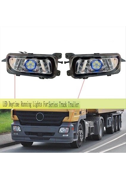 LED Gündüz Koşu Folları Ön Sis Lamba Montajı Mercedes Benz Actros Mp2 Mp3 Serisi Kamyon Fragmanı Sol (Yurt Dışından)