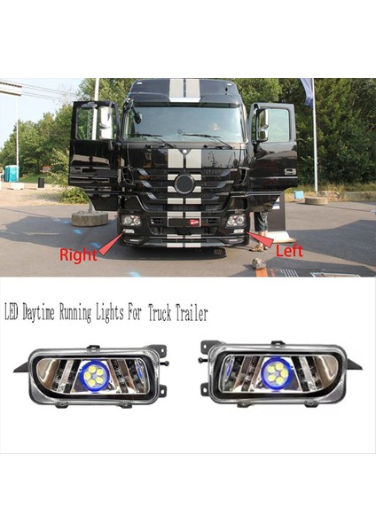 LED Gündüz Koşu Folları Ön Sis Lamba Montajı Mercedes Benz Actros Mp2 Mp3 Serisi Kamyon Fragmanı Sol (Yurt Dışından) indirimleri