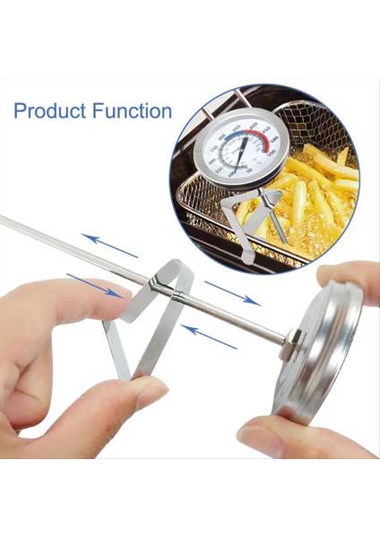 Fring Için Şeker Yağı Termometresi Saksı Klipli Derin Kızartma Termometresi 12 Inç Prob - Uzun Tencereler Sığır Eti Kuzu Et Pişirme Için (Yurt Dışından) indirimleri