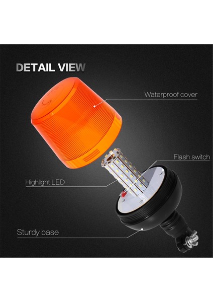 Yeni Süper Parlak Uyarı Işık Mühendislik Aracı Yanıp Sönen Işık Tarım Aracı Çatı Işık Flaşı Işık (Yurt Dışından) fırsatları