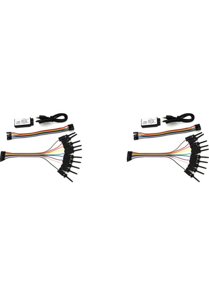 2x Test Klipsli Mantık Analizörü Jumper Wire Için Test Klasörü USB Saleae Için Dupont Kablosu 24M 8ch (Yurt Dışından)
